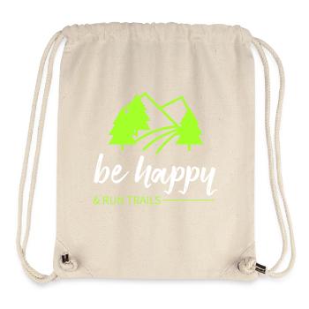 Laufe Trails & sei glücklich! - Stanley/Stella recycelter Gym Bag - Naturweiß - Vorne