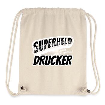 Superheld, clever getarnt als Drucker - Stanley/Stella recycelter Gym Bag - Naturweiß - Vorne