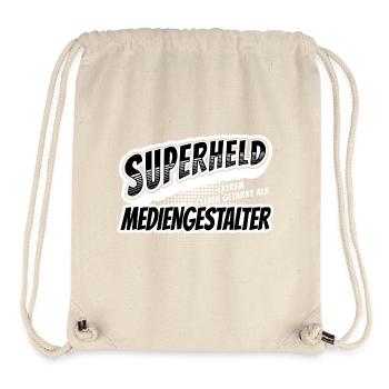 Superheld, clever getarnt als Mediengestalter - Stanley/Stella recycelter Gym Bag - Naturweiß - Vorne
