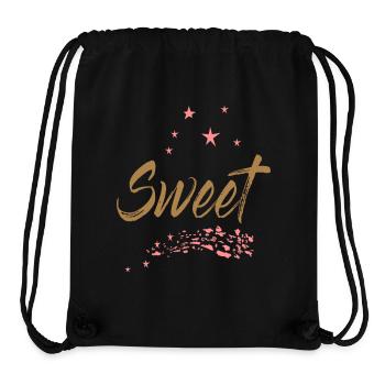 Sucré Süß - Sac à cordon recyclé Stanley/Stella - noir - Devant