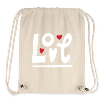 Liebe - Stanley/Stella recycelter Gym Bag - Naturweiß - Vorne