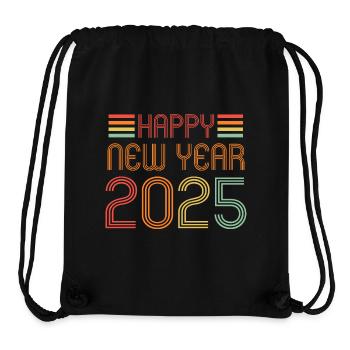 Happy New Year 2025 - Stanley/Stella recycelter Gym Bag - Schwarz - Vorne