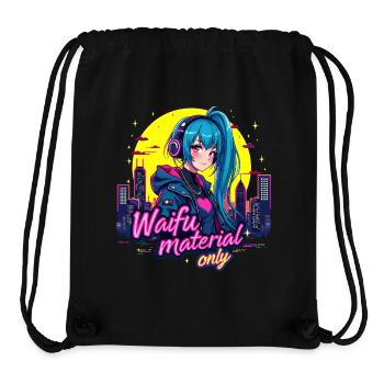 WAIFU MATERIAL ONLY - VAPORWAVE GAMERGIRL - Stanley/Stella Recycled Gym Bag - black - Front