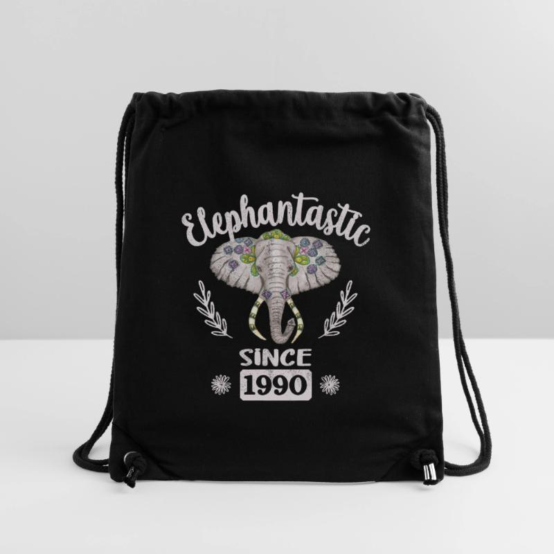 Elephantastic since 1990, Elephant Head Decorated Stanley/Stella Recycled Gym Bag