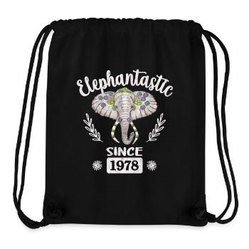 elephantastic since 1978 - Stanley/Stella Recycled Gym Bag - black - Front