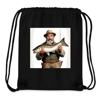 🎣 "Tight Lines" – Klassisches Angler-Design 🐟 - Stanley/Stella recycelter Gym Bag - Schwarz - Vorne