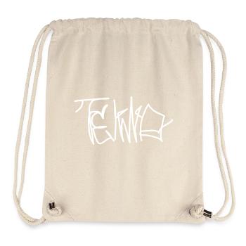 Techno Wear, Tekno Lettering, Raver Outfit - Stanley/Stella Recycled Gym Bag - natural - Front
