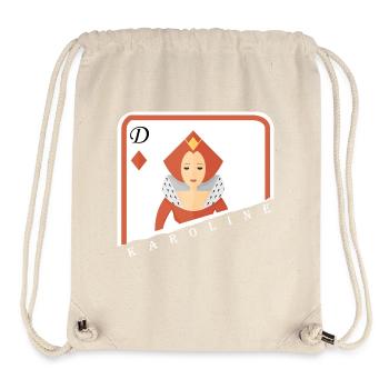 Karoline dame jeu de cartes! - Sac à cordon recyclé Stanley/Stella - blanc naturel - Devant