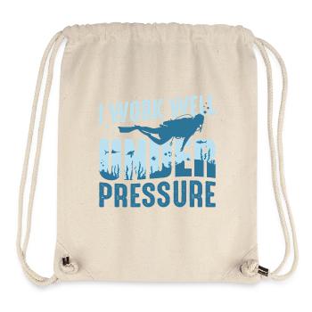 Je travaille bien sous pression - Sac à cordon recyclé Stanley/Stella - blanc naturel - Devant