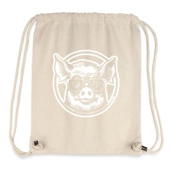 Schwein Schweinchen - Stanley/Stella recycelter Gym Bag - Naturweiß - Vorne
