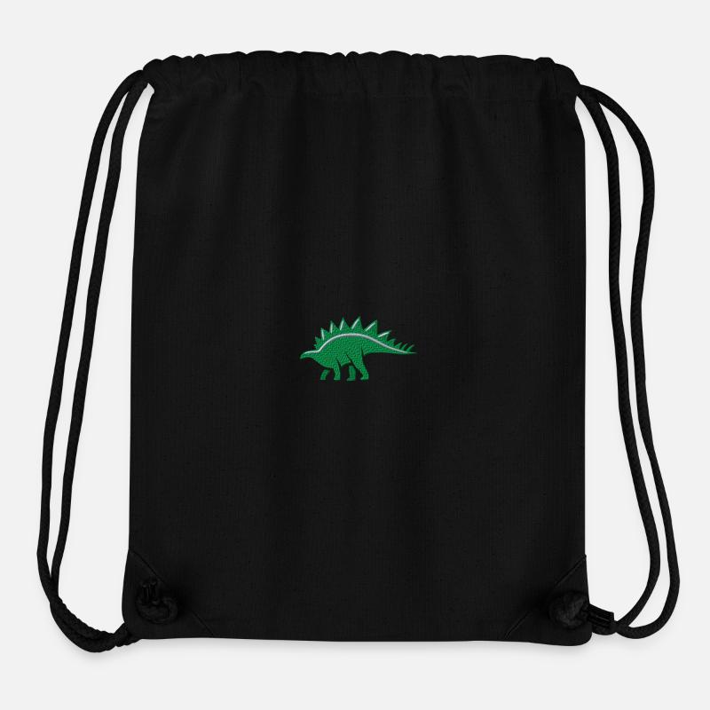 Stegosaurus embroidered - Stanley/Stella Recycled Gym Bag - black