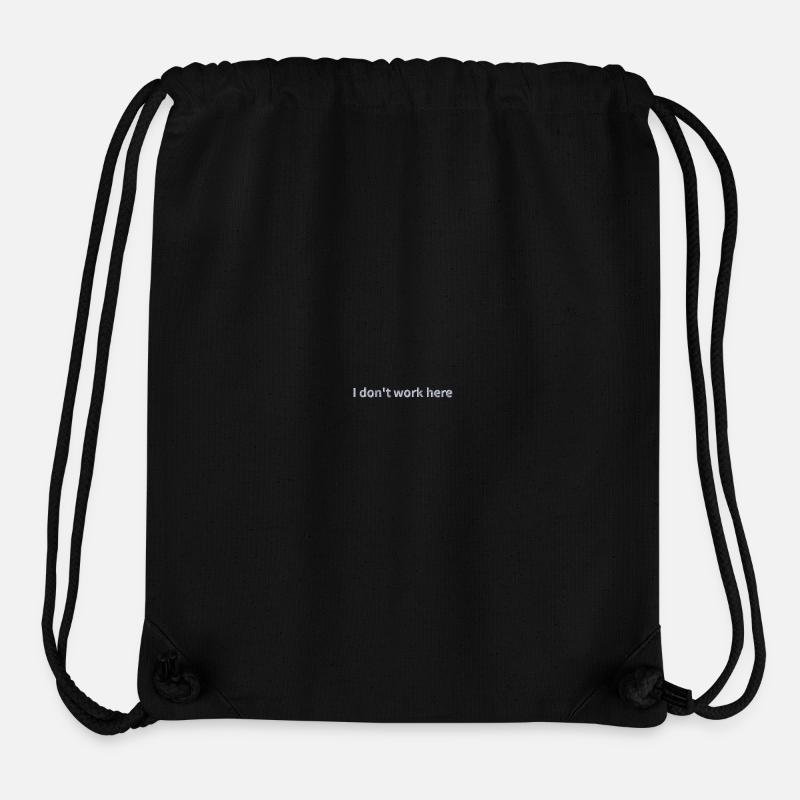 Statement "I don't work here" bestickt - Stanley/Stella recycelter Gym Bag - Schwarz