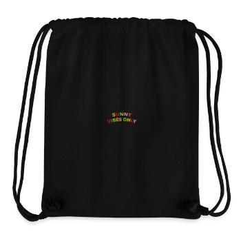 Schriftzug Sunny Vibes bestickt - Stanley/Stella recycelter Gym Bag - Schwarz - Vorne
