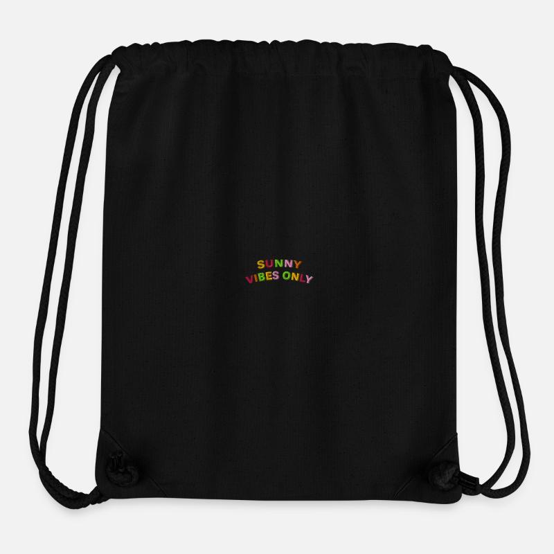 Sunny Vibes lettering embroidered - Stanley/Stella Recycled Gym Bag - black
