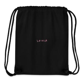 LA LA LA brodée - Sac à cordon recyclé Stanley/Stella - noir - Devant