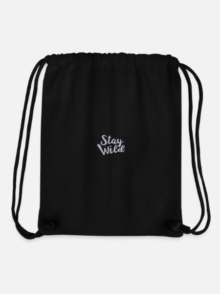 Bleib wild bestickt - Stanley/Stella recycelter Gym Bag - Schwarz