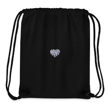 Mom Heart White Embroidered - Stanley/Stella Recycled Gym Bag - black - Front
