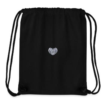 Mom Herz weiß bestickt - Stanley/Stella recycelter Gym Bag - Schwarz - Vorne