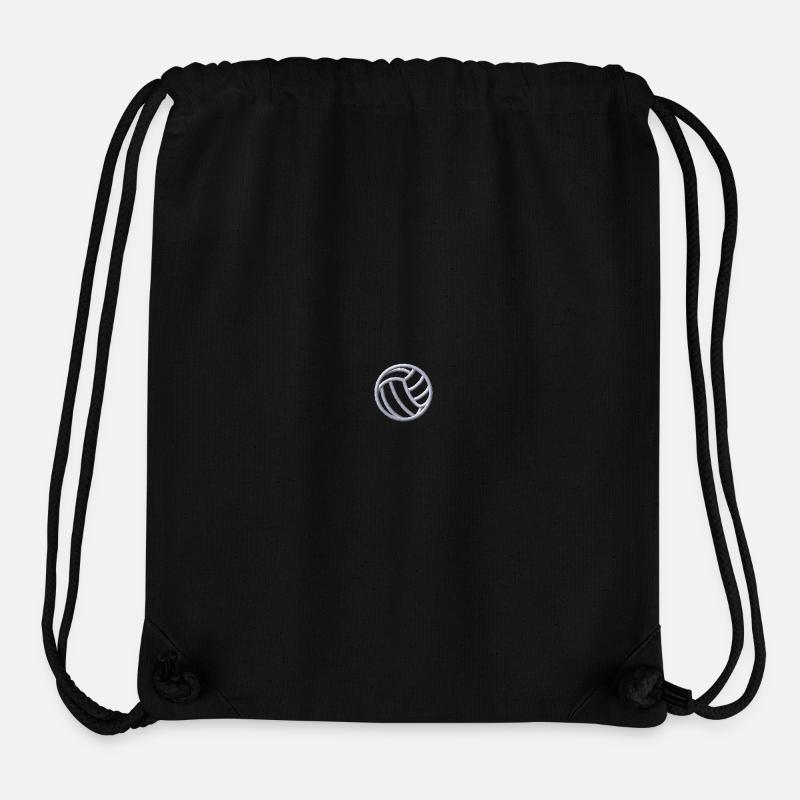 Volleyball white embroidered - Stanley/Stella Recycled Gym Bag - black