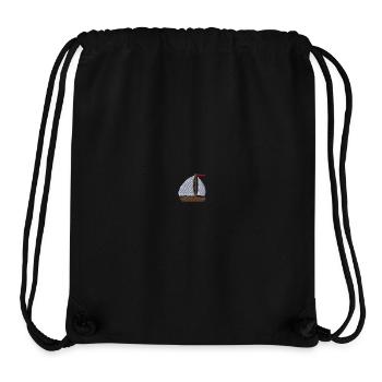 Segelboot bestickt - Stanley/Stella recycelter Gym Bag - Schwarz - Vorne