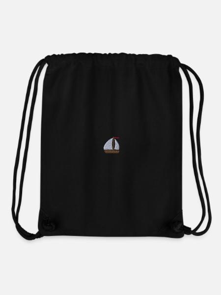 Sailboat embroidered - Stanley/Stella Recycled Gym Bag - black