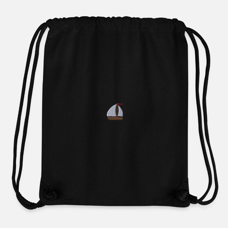 Sailboat embroidered - Stanley/Stella Recycled Gym Bag - black