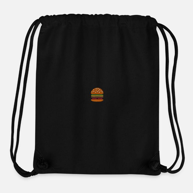Burger bestickt - Stanley/Stella recycelter Gym Bag - Schwarz