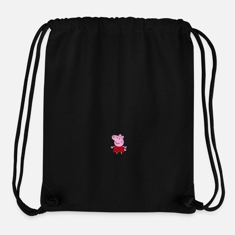 Peppa Wutz Brustdesign Stick - Stanley/Stella recycelter Gym Bag - Schwarz