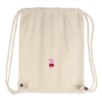 Peppa Pig Broderie - Sac à cordon recyclé Stanley/Stella - blanc naturel - Devant