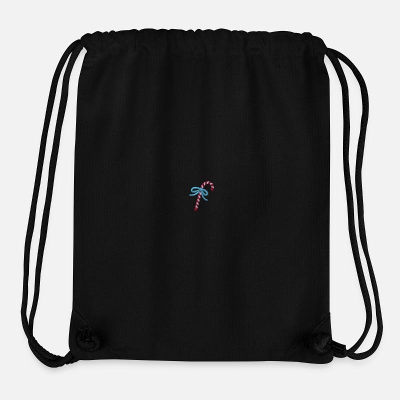Weihnachtssüßigkeiten bestickt - Stanley/Stella recycelter Gym Bag - Schwarz