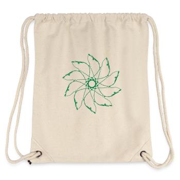 flower | Windrad | Mandala | Muster Vectorgraphic - Stanley/Stella recycelter Gym Bag - Naturweiß - Hinten