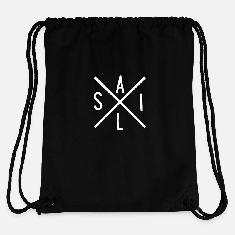 sailhipsterkreuzw - Sac à cordon recyclé Stanley/Stella - noir