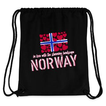 Norvège Norvège - Sac à cordon recyclé Stanley/Stella - noir - Dos