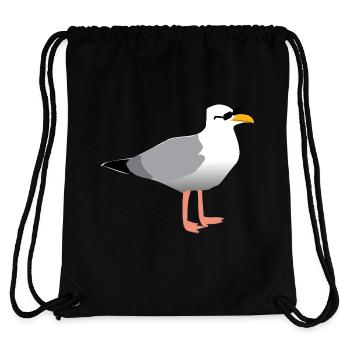 Coole Möwe - Stanley/Stella recycelter Gym Bag - Schwarz - Hinten