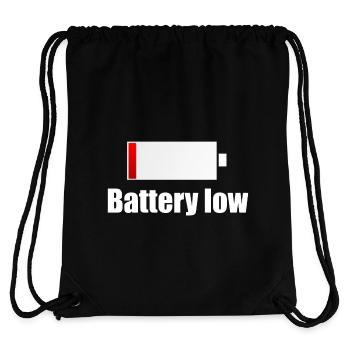 Batterie faible - charge de la batterie - Sac à cordon recyclé Stanley/Stella - noir - Dos
