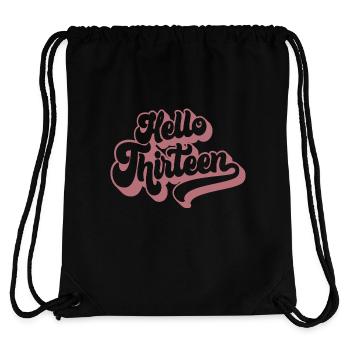 Hello Thirteen - Cute 13th Birthday 13 Years Old - Stanley/Stella Recycled Gym Bag - black - Back