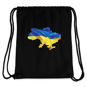 Ukraine Flag in Ukraine Map - Stanley/Stella Recycled Gym Bag - black - Back