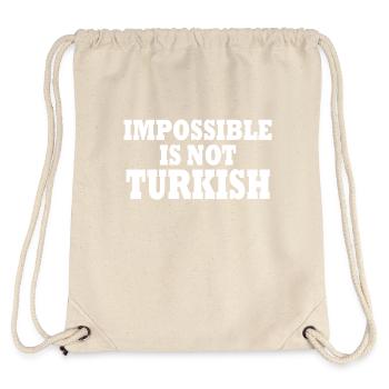 impossible is not turkish - Turquie - Sac à cordon recyclé Stanley/Stella - blanc naturel - Dos