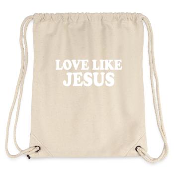 Love like jesus - Stanley/Stella recycelter Gym Bag - Naturweiß - Hinten