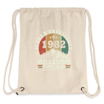 Jahrgang 1982, Geburtstagsgeschenk 41 Jahre - Stanley/Stella recycelter Gym Bag - Naturweiß - Hinten