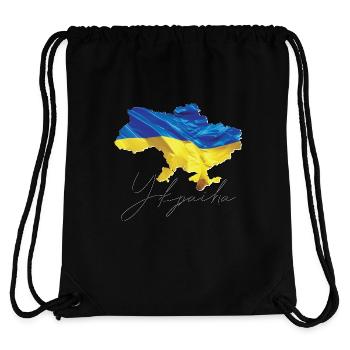 Ukraine Flag in Ukraine Map UA - Stanley/Stella Recycled Gym Bag - black - Back
