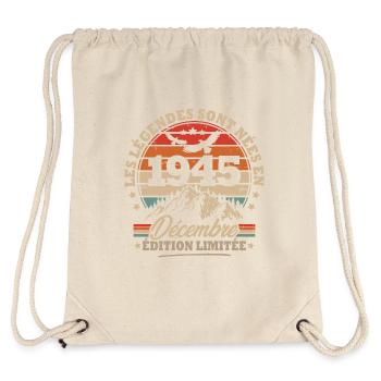 Geburtstagsgeschenk geboren im Dezember 1945 - Stanley/Stella recycelter Gym Bag - Naturweiß - Hinten