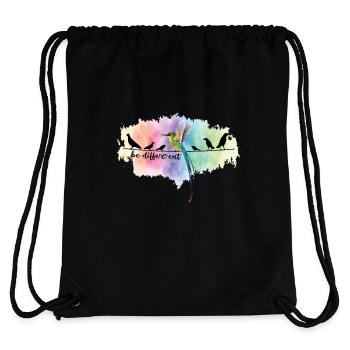 Be Different Sweet Bird Colibri Be Different Saying - Stanley/Stella Recycled Gym Bag - black - Back