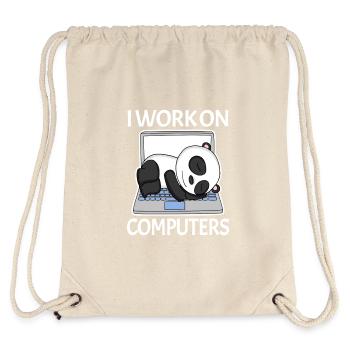 Computer Nerd Programmierer Herren Geschenk - Stanley/Stella recycelter Gym Bag - Naturweiß - Hinten