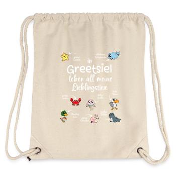 Meine Lieblingstiere in Greetsiel - Stanley/Stella recycelter Gym Bag - Naturweiß - Hinten
