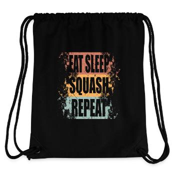 Squash Eat Sleep Répéter - Sac à cordon recyclé Stanley/Stella - noir - Dos