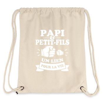 Papi et petit fils lien pour la vie - Sac à cordon recyclé Stanley/Stella - blanc naturel - Dos