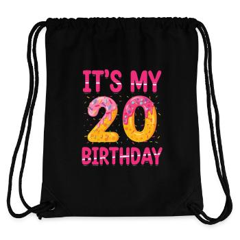 It's My 20th Birthday | Sprinkles Themed | - Stanley/Stella Recycled Gym Bag - black - Back