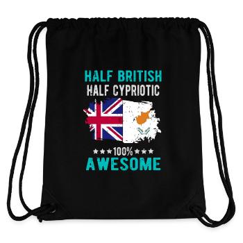 Halb Brite Halb Zyprer - Stanley/Stella recycelter Gym Bag - Schwarz - Hinten