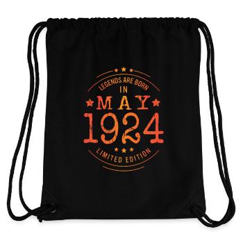 Anniversaire Mai 1924 Edition Limitée Millésime - Sac à cordon recyclé Stanley/Stella - noir - Dos
